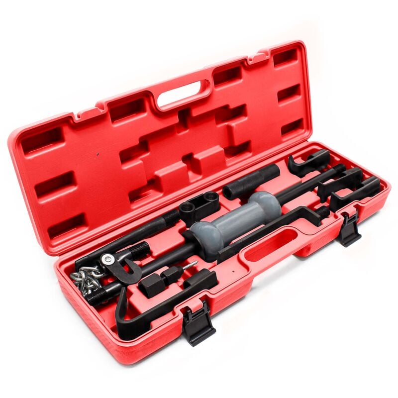 foto del prodotto set universale 11 pezzi per riparazione carrozzeria con martello scorrevole per ammaccature