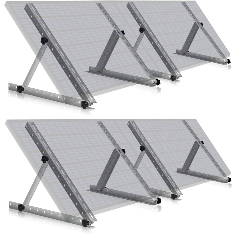 foto del prodotto set universale di supporti per moduli solari, angolo regolabile 0 a 90 kit di fissaggio zelsius