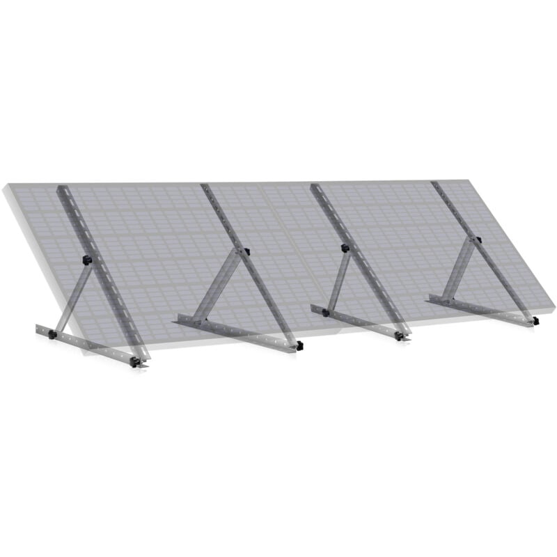 foto del prodotto set universale, supporti di modulo solare, angolo regolabile 0 a 90 barra supporto 71 cm zelsius