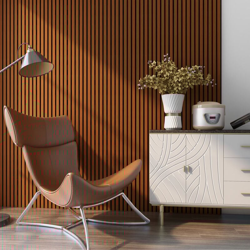 foto del prodotto set vang di 16 pannelli fonoassorbenti decorativi colore teak neu.holz