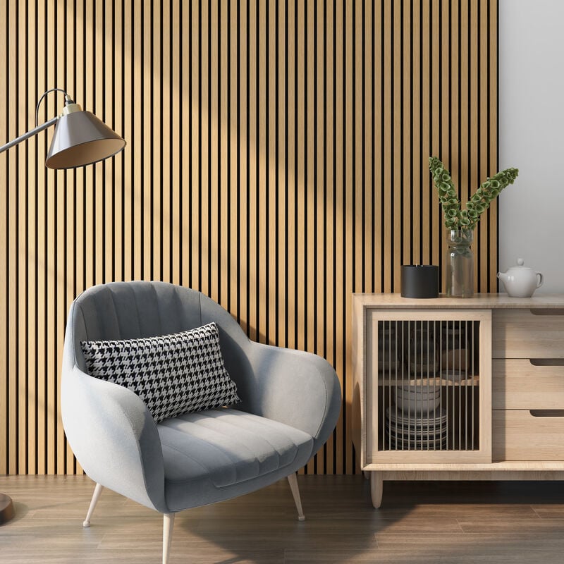 foto del prodotto set vang di 4 pannelli fonoassorbenti decorativi rovere scuro neu.holz