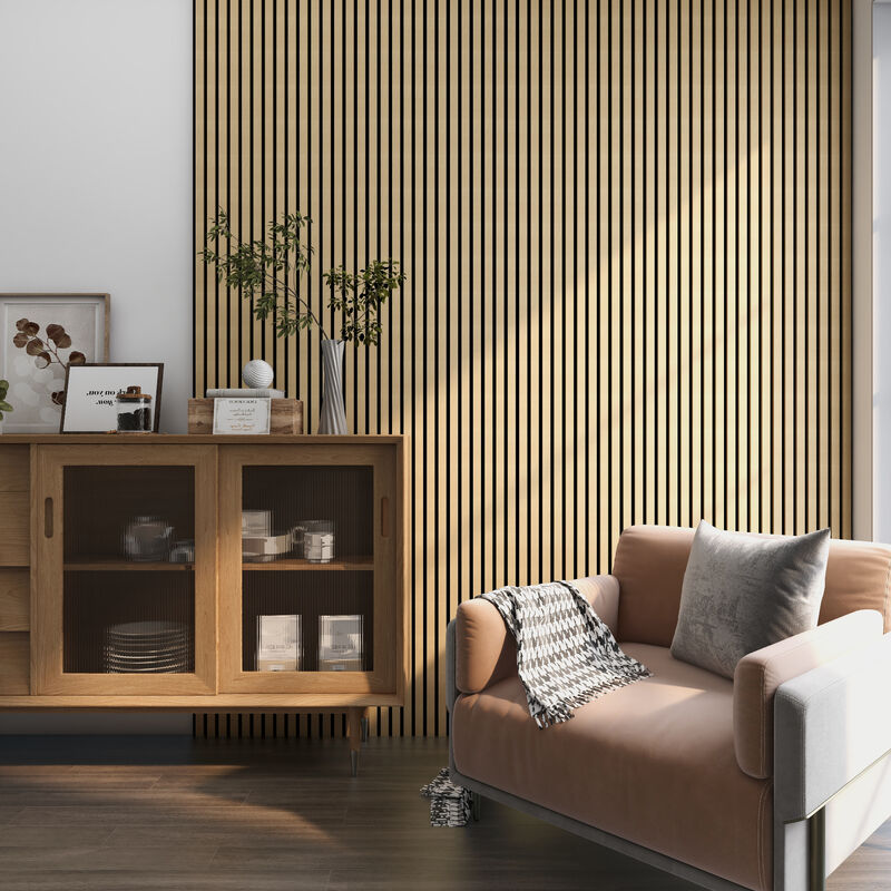 foto del prodotto set vang di 8 pannelli fonoassorbenti decorativi rovere chiaro neu.holz