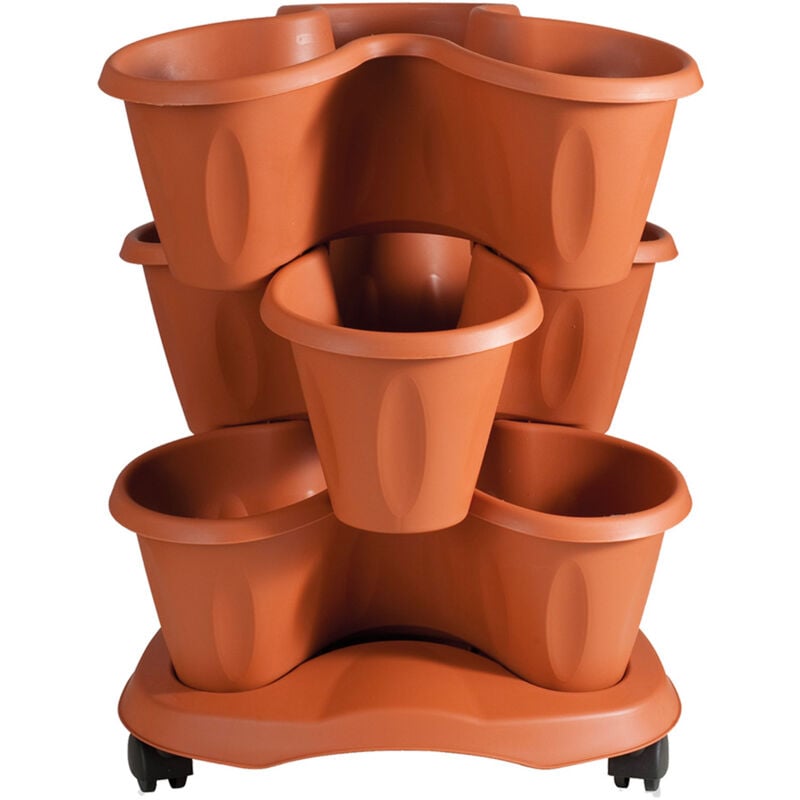 foto del prodotto set vaso trifoglio cm 40xh.51 lt. 6 verde