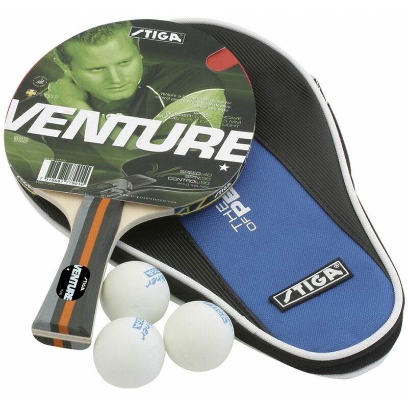 foto del prodotto set venture wrb 1 racchetta 3 palline 1 custodia ping pong