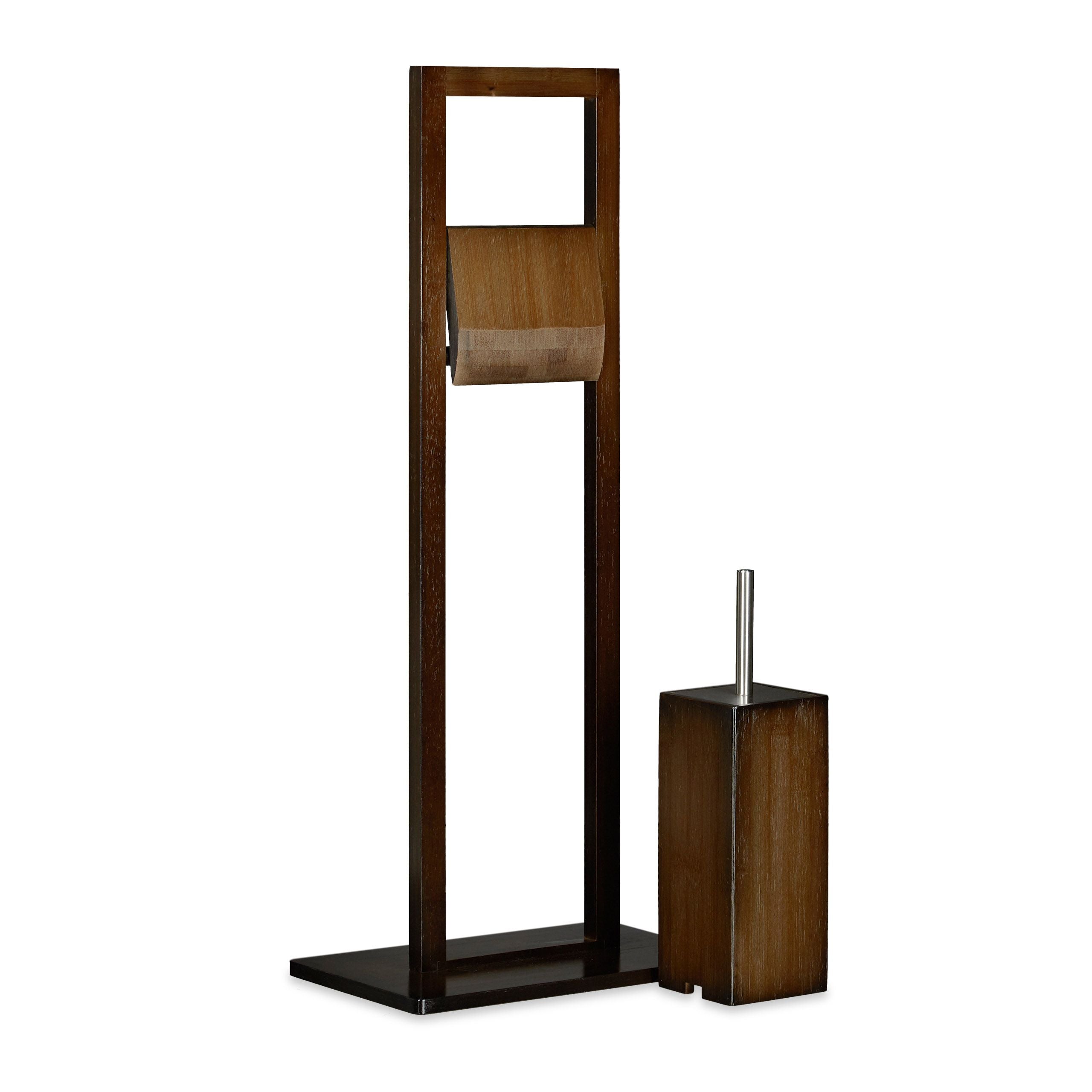 foto del prodotto set wc porta scopino bamb marrone 13 0002520