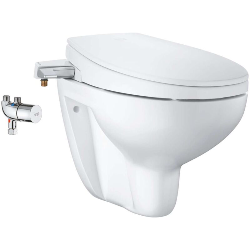 foto del prodotto set wc sospeso grohe alpine white / cromo 3-in-1 wc a parete
