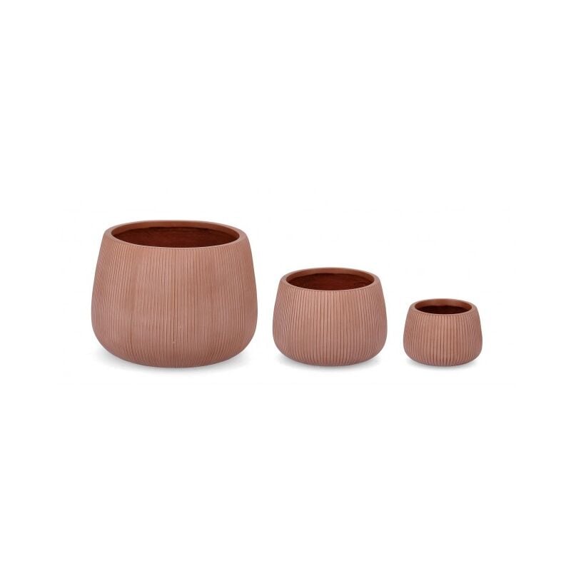 foto del prodotto set3 p.vaso ribbed bomb terracotta alto