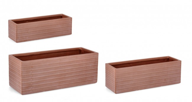 foto del prodotto set3 p.vaso tressage rett terracotta