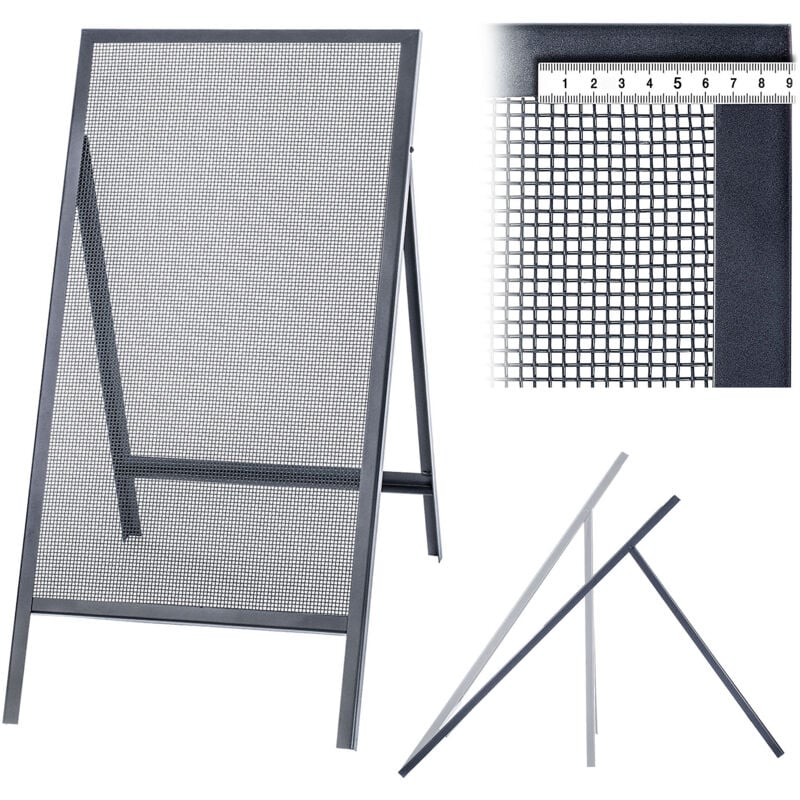 foto del prodotto setaccio da costruzione kadax per sabbia, terra, sabbia, muratura 120x60 cm ghiaia maglia 4 mm