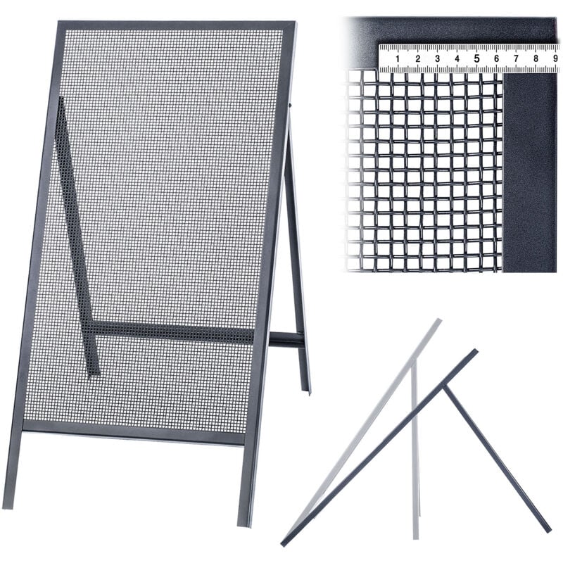 foto del prodotto setaccio da costruzione kadax per sabbia, terra, sabbia, muratura 120x60 cm maglia di ghiaia 6 mm