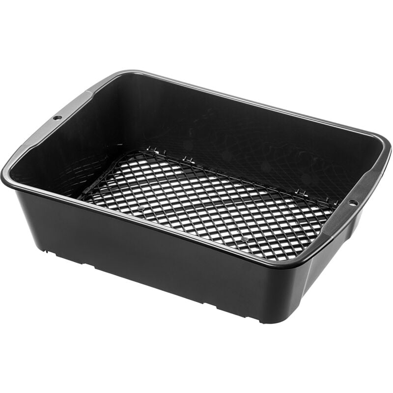 foto del prodotto setaccio da giardino in plastica regolabile, rotondo, per sabbia, compost, terra e pietre, con regolazione manuale del setaccio rettangolare - kadax