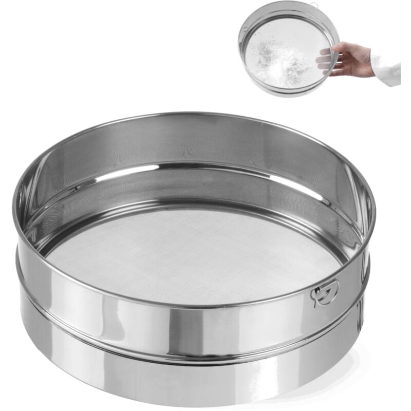 foto del prodotto setaccio denso per dolciumi per setacciare lo zucchero a velo. acciaio 247mm hendi 637791