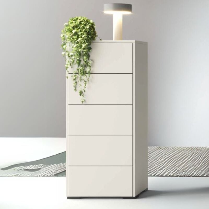 foto del prodotto settimino 5 cassetti bianco nuvola opaco vip 51x52x104h