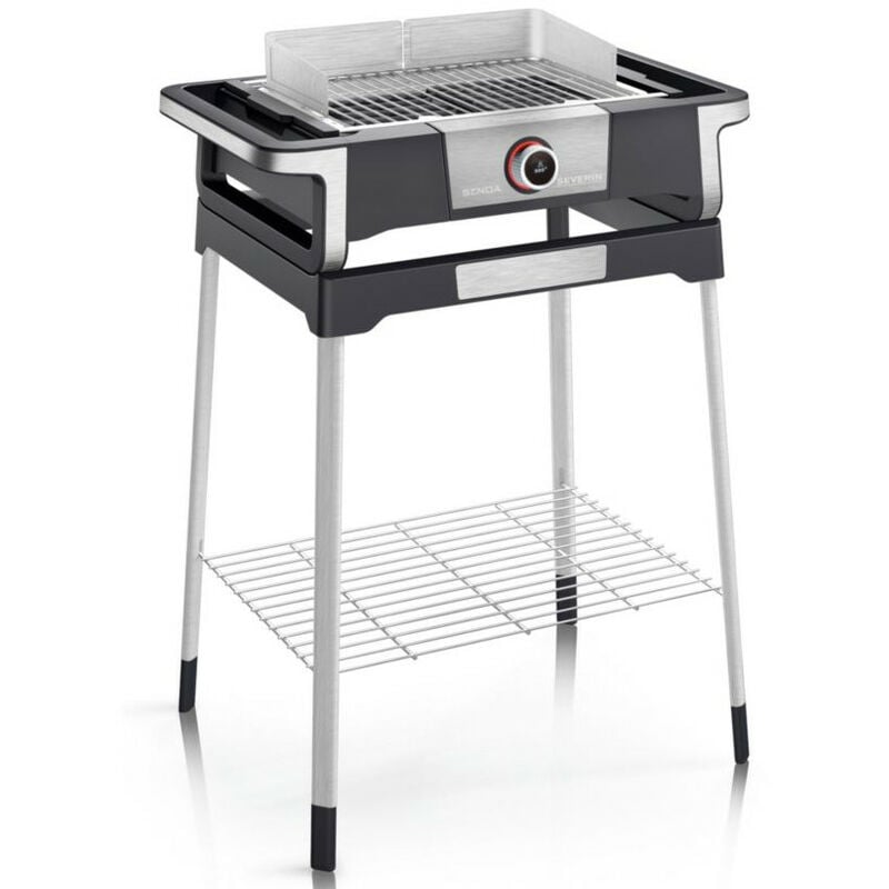 foto del prodotto severin barbecue elettrico 3000w su gambe nero inox pg8118