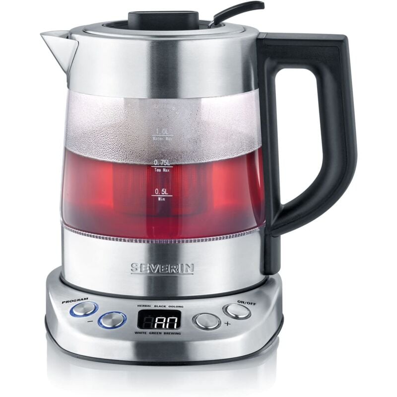 foto del prodotto severin bollitore per acqua e t , 5 programmi di infusione preimpostati, temperatura e tempo regolabili, acciaio inossidabile, 1,0 litri 2200, wk