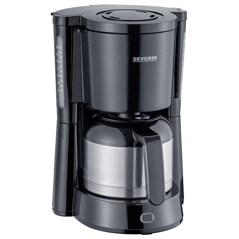 foto del prodotto severin caffettiera con filtro isolato in acciaio inossidabile da 8 tazze e 1000 w ka4835