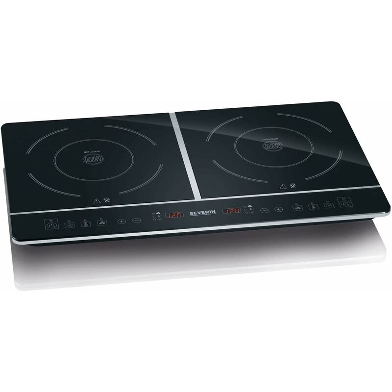 foto del prodotto severin dk 1031 doppia piastra a induzione 3400w con piano in ceramica, temperatura regolabile e timer, piano cottura induzione touch a 2 piastre