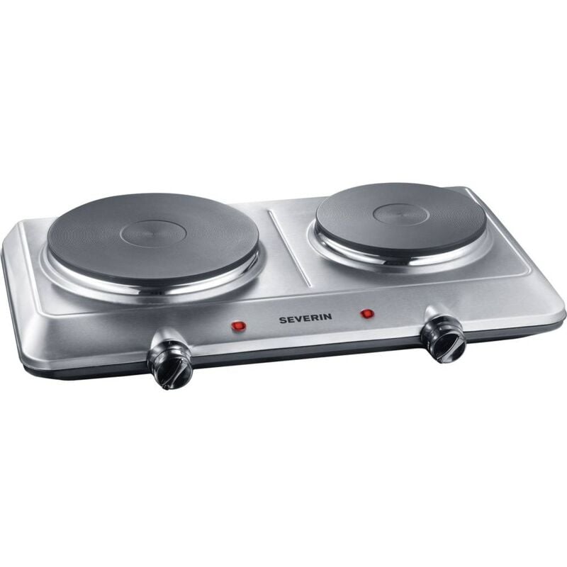 foto del prodotto severin - fornello elettrico 2 fuochi 1000w+1500w acciaio inox - dk1014