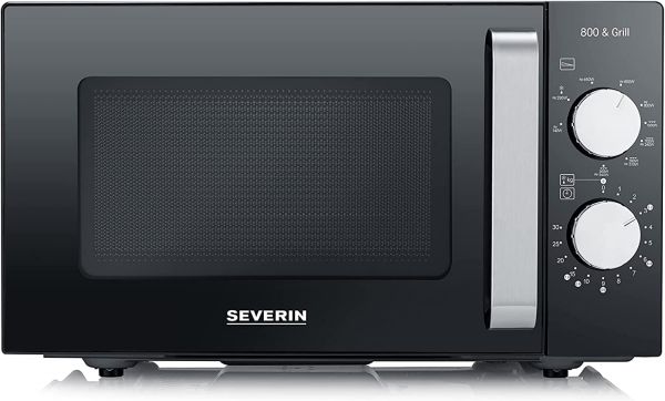 foto del prodotto severin forno a microonde 2 in 1 con fondo in ceramica e grill, capacit 20 l, forno a microonde per scongelare e riscaldare, con grande superficie