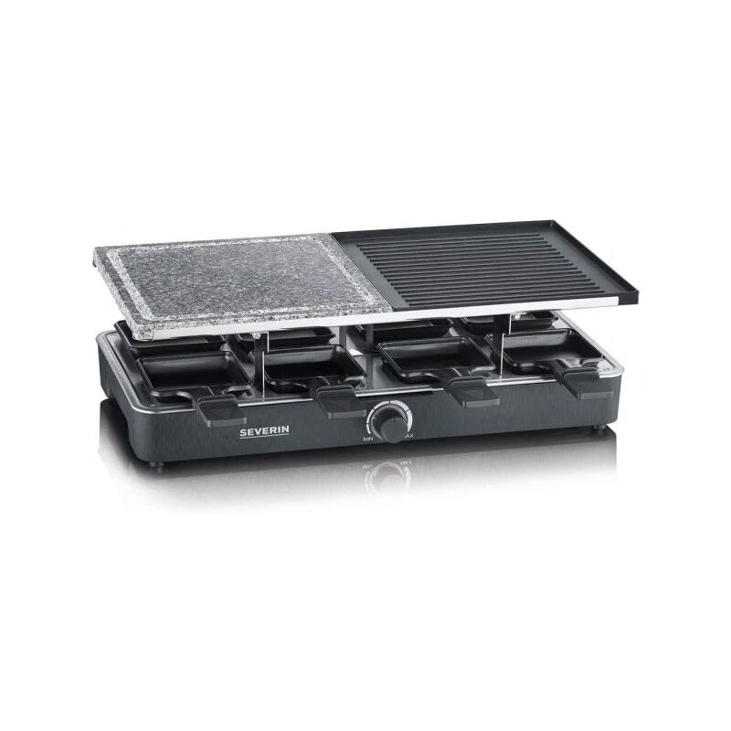 foto del prodotto severin rg2376 piastra 8 padellini per raclette in pietra naturale per grigliare