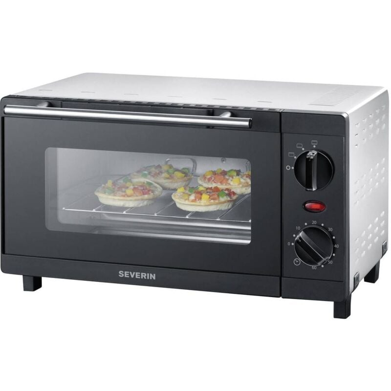 foto del prodotto severin, to 2052 fornetto grill, acciaio inossidabile spazzolato nero ca. 800 w