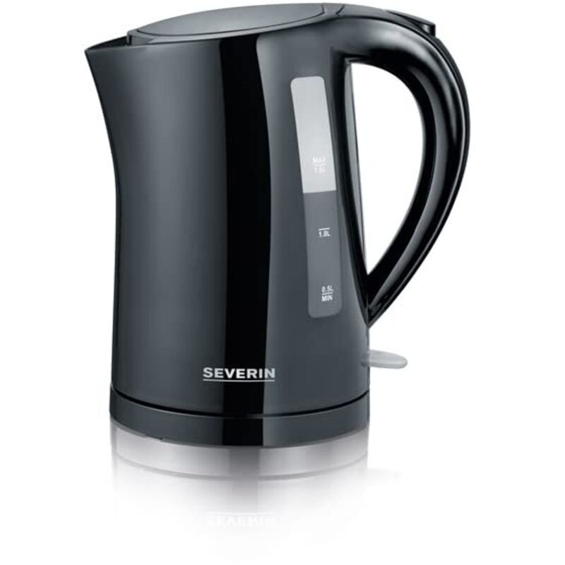 foto del prodotto severin wk 3498 bollitore per acqua 2200 w in plastica e metallo, teiera elettrica con capacit di 1,5 litri, bollitore acqua elettrico con