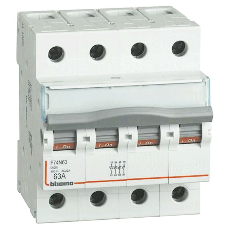 immagine 0 del prodotto sezionatore 4p 63a 4 moduli f74n63 bticino