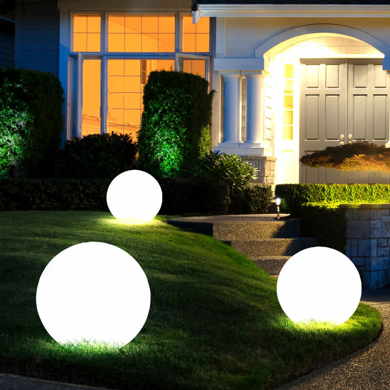foto del prodotto sfera di luce solare sfera di luce solare led decorazione da giardino sfera solare da esterno 15 cm, con picchetto e supporto per balcone, durata