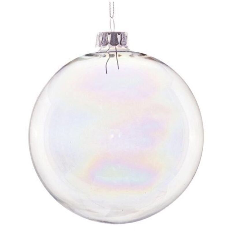 foto del prodotto sfera di natale di vetro effetto bolla d100 0912070 - bizzotto