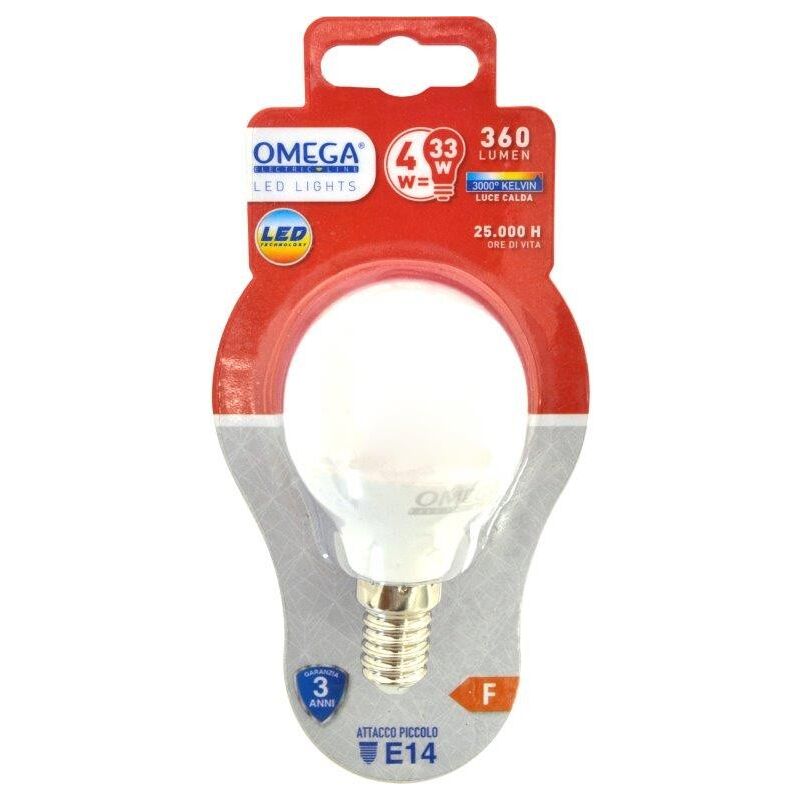 foto del prodotto sfera led p45 4w e14 360lm 3000k