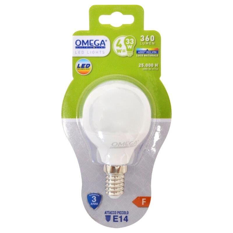 foto del prodotto sfera led p45 4w e14 360lm 4000k