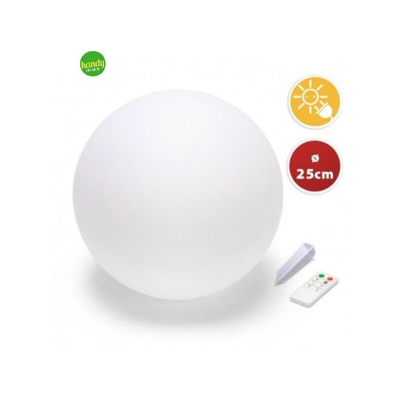 foto del prodotto sfera luminosa led rgb a energia solare velamp solar nova 0.4w 3000k bianco sl528