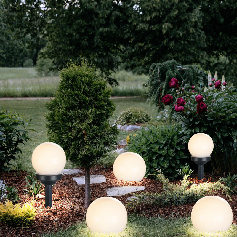 foto del prodotto sfera luminosa solare 10 cm sfera luminosa solare da giardino led decorazione da giardino sfera solare per esterni piccola, durata della luce circa