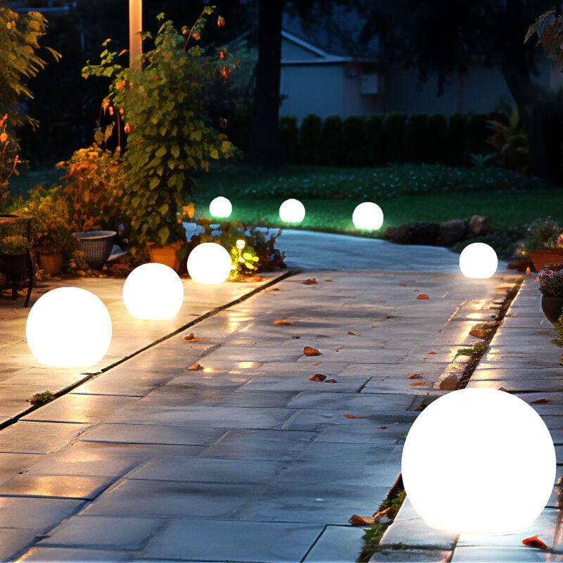 foto del prodotto sfera luminosa solare 10 cm sfera luminosa solare da giardino led decorazione da giardino sfera solare per esterni piccola, durata della luce circa