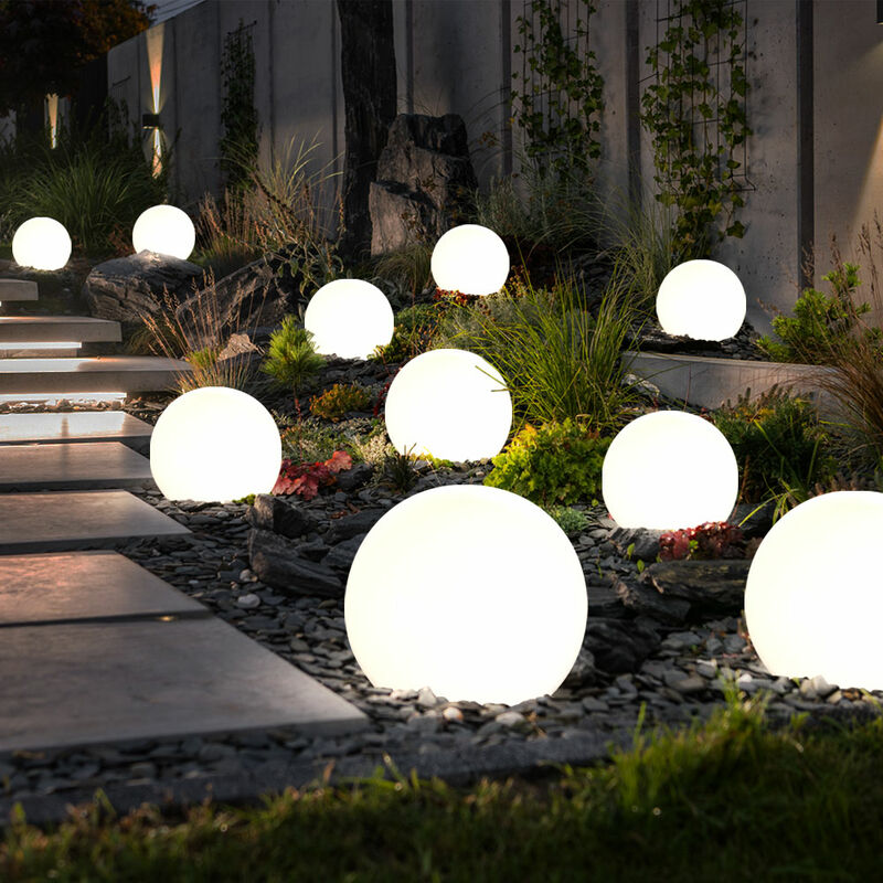 foto del prodotto sfera luminosa solare 10 cm sfera luminosa solare da giardino led decorazione da giardino sfera solare per esterni piccola, durata della luce circa