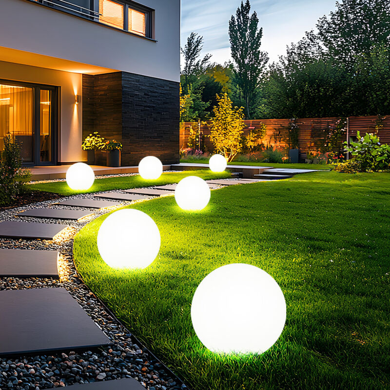 foto del prodotto sfera luminosa solare da giardino decorazione da giardino a led sfera solare per esterni 20 cm lampada a sfera solare, durata della luce circa 6 8