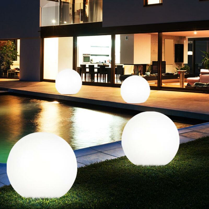foto del prodotto sfera luminosa solare da giardino led decorazione da giardino sfera solare per esterni 20 cm sfera luminosa solare, durata luce circa 6 8 ore, h 62