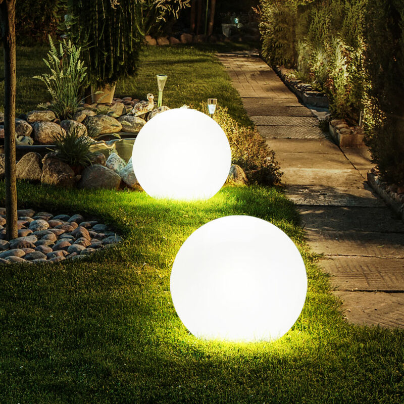 foto del prodotto sfera luminosa solare da giardino sfera luminosa a led solare decorazione da giardino sfera solare per esterno 30 cm, con picchetto da terra, durata