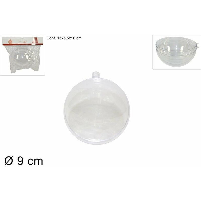 foto del prodotto sfera plastica trasparente 9 cm