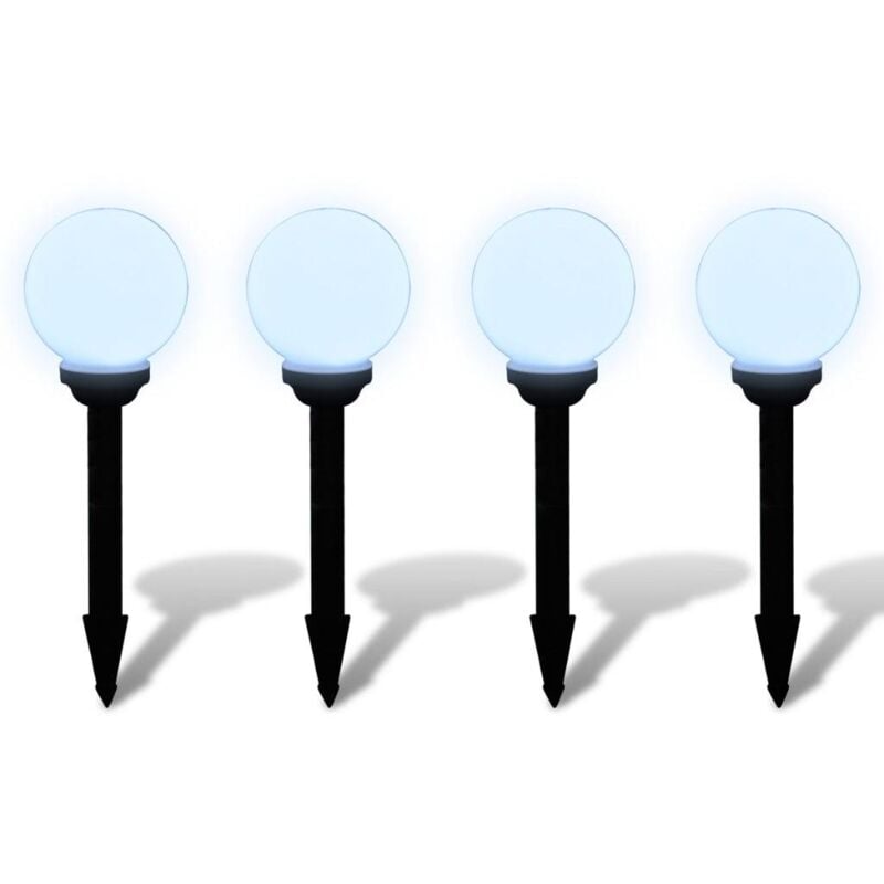 foto del prodotto sfera solare da esterno 15 cm lampada decorativa in 4 pezzi