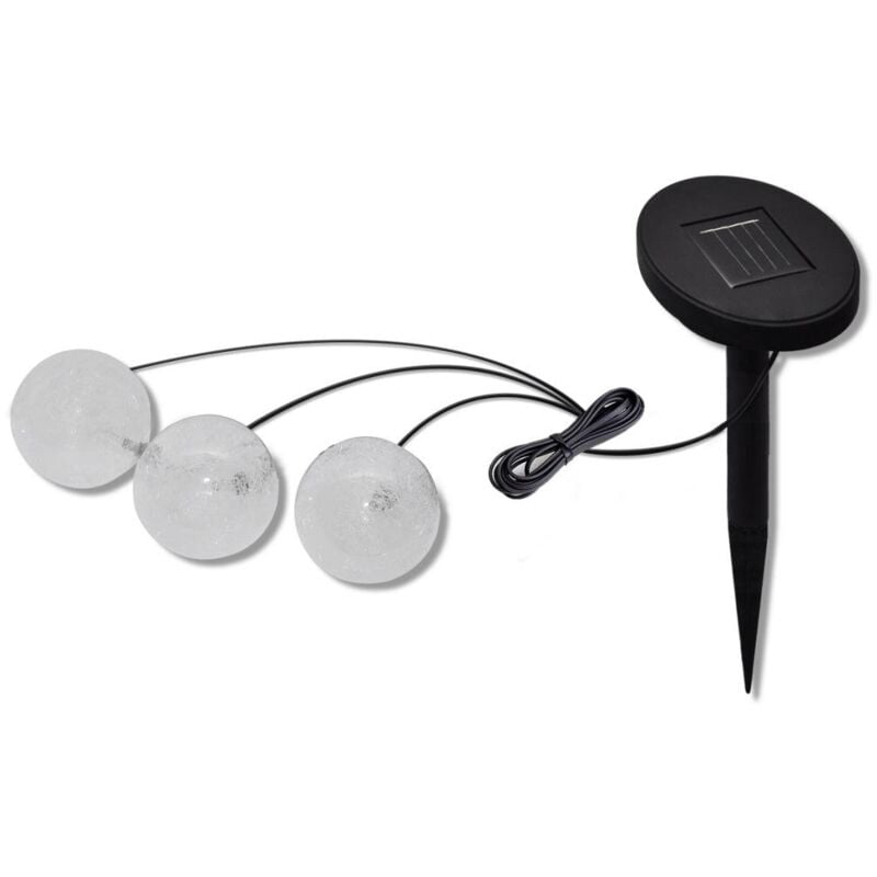 foto del prodotto sfera solare led galleggiante 3 pezzi diametro 9,5 cm luce decorativa