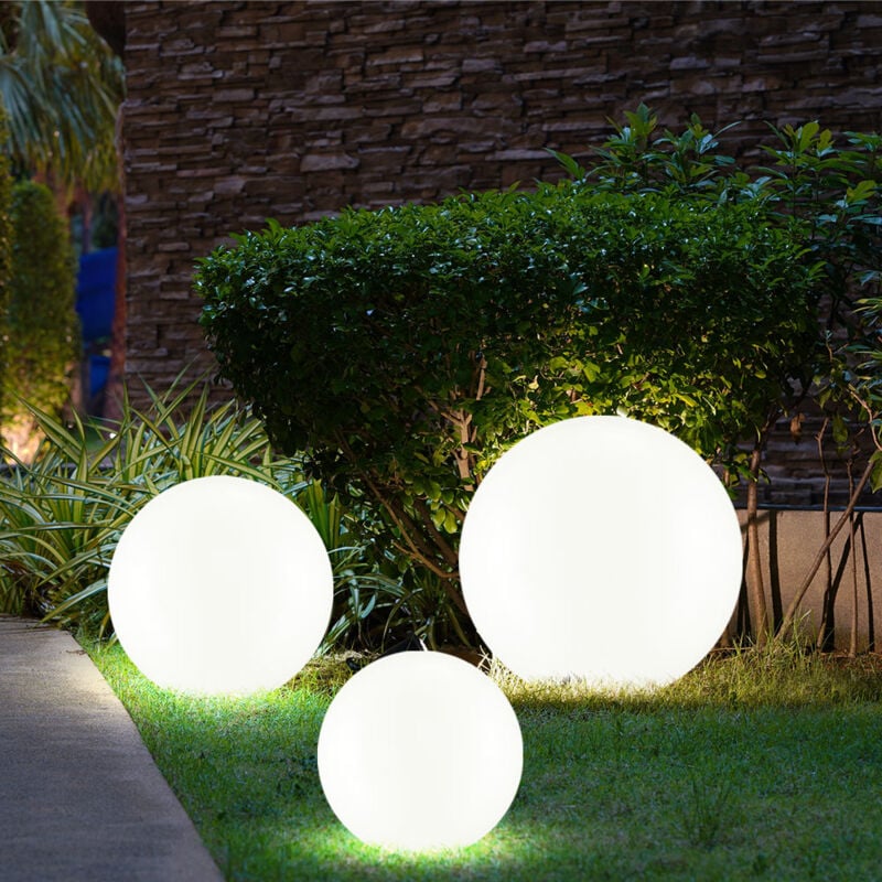 foto del prodotto sfera solare per esterni, luce solare, giardino con palline, luce sferica, decorazione da giardino a led solare, con picchetto, durata della luce