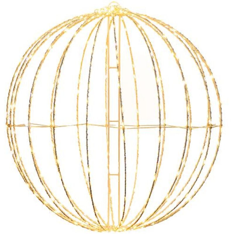 foto del prodotto sfera tridimensionale con microled ad alta densit con cavo argento silver 40 cm