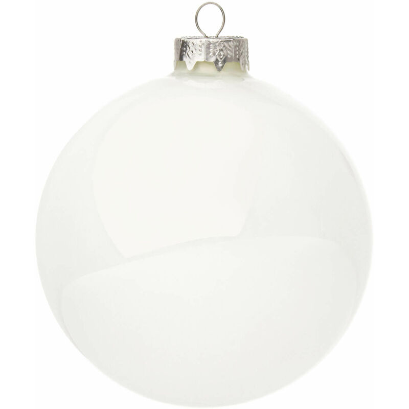 foto del prodotto sfera vetro bianco lucido d100