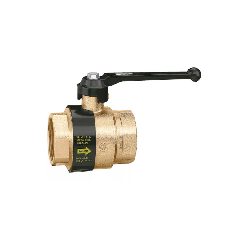 foto del prodotto sferaco valvola a sfera con ritegno incorporato ballstop 1 1 4 caleffi 323070 1 1 4