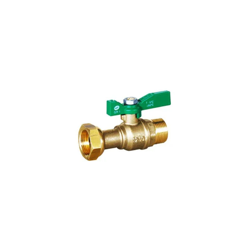 foto del prodotto sferaco valvola a sfera in ottone con dado rotante pn20 maschio e femmina, f20x27 m20x27