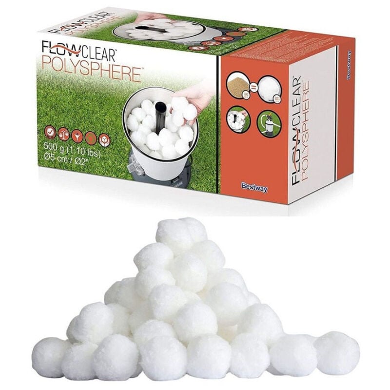 foto del prodotto sfere filtranti polysphere per acqua piscina fuori terra filtro sabbia 500g 58475 trade shop traesio