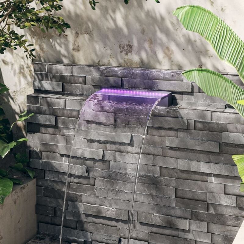 foto del prodotto sfioratore a cascata con led rgb acrilico 45 cm vidaxl