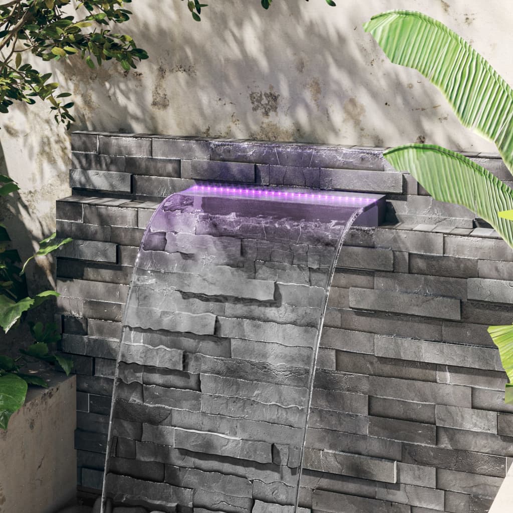 foto del prodotto sfioratore a cascata con led rgb acrilico 60 cm cod mxl 64703