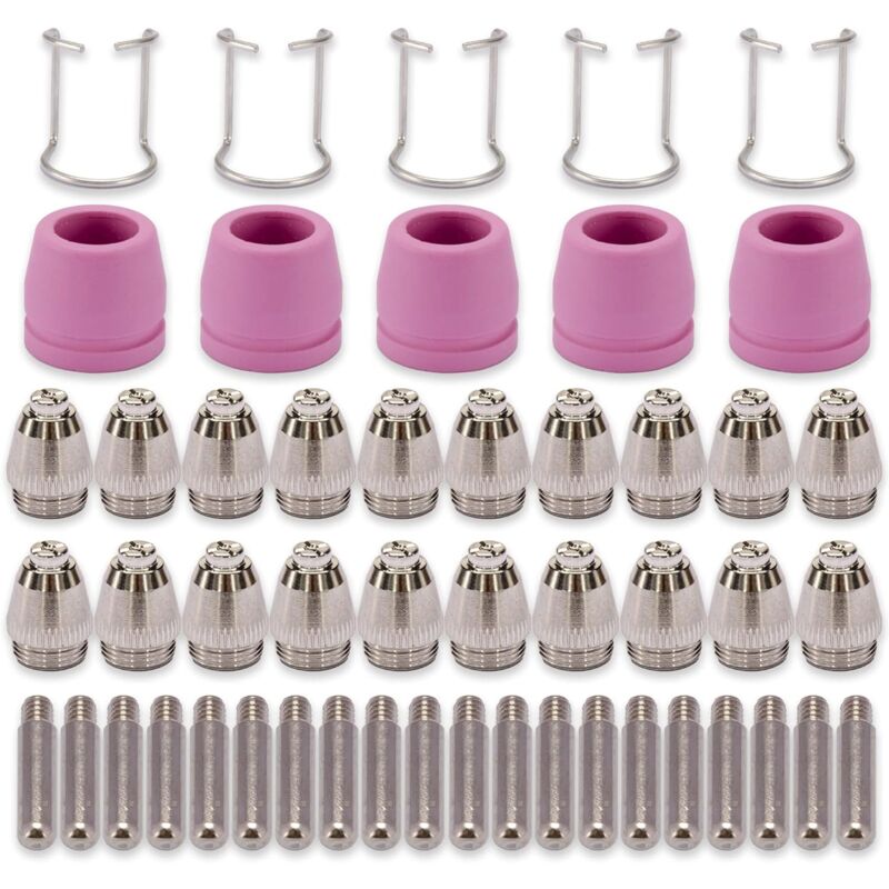 foto del prodotto sg 55 ag 60 wsd 60 50 pezzi ugelli per taglio al plasma, materiali di consumo per torcia da taglio, elettrodi, ugello, kit di taglio, accessori per
